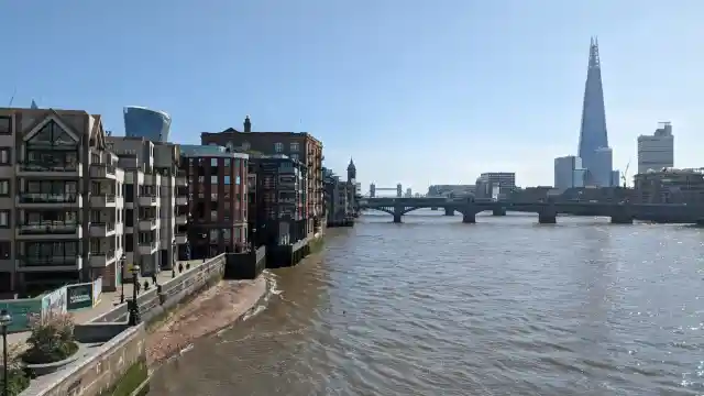 A photo of The Shard and City of London Skyline over the River Thames